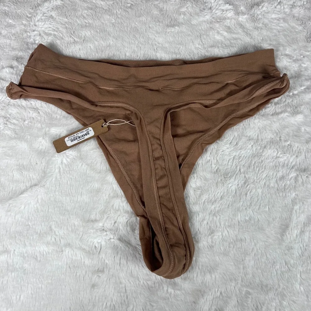 SKIMS Fits Everybody T-String Thong‎ Sienna Brown PN-THG-1635 Womens Size 4X NEW